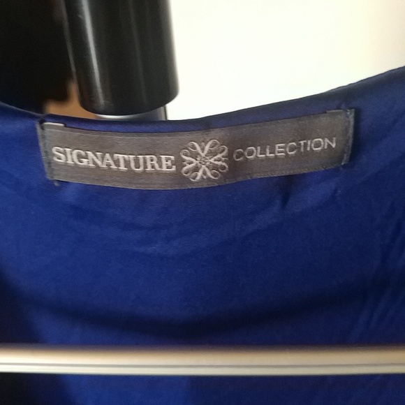 Signature Collection Blue Sequin Dress 2X - Picture 2 of 6